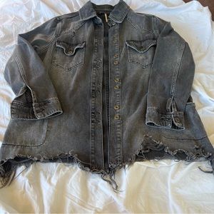 Free people vintage black denim worn 2 or 3 times size M